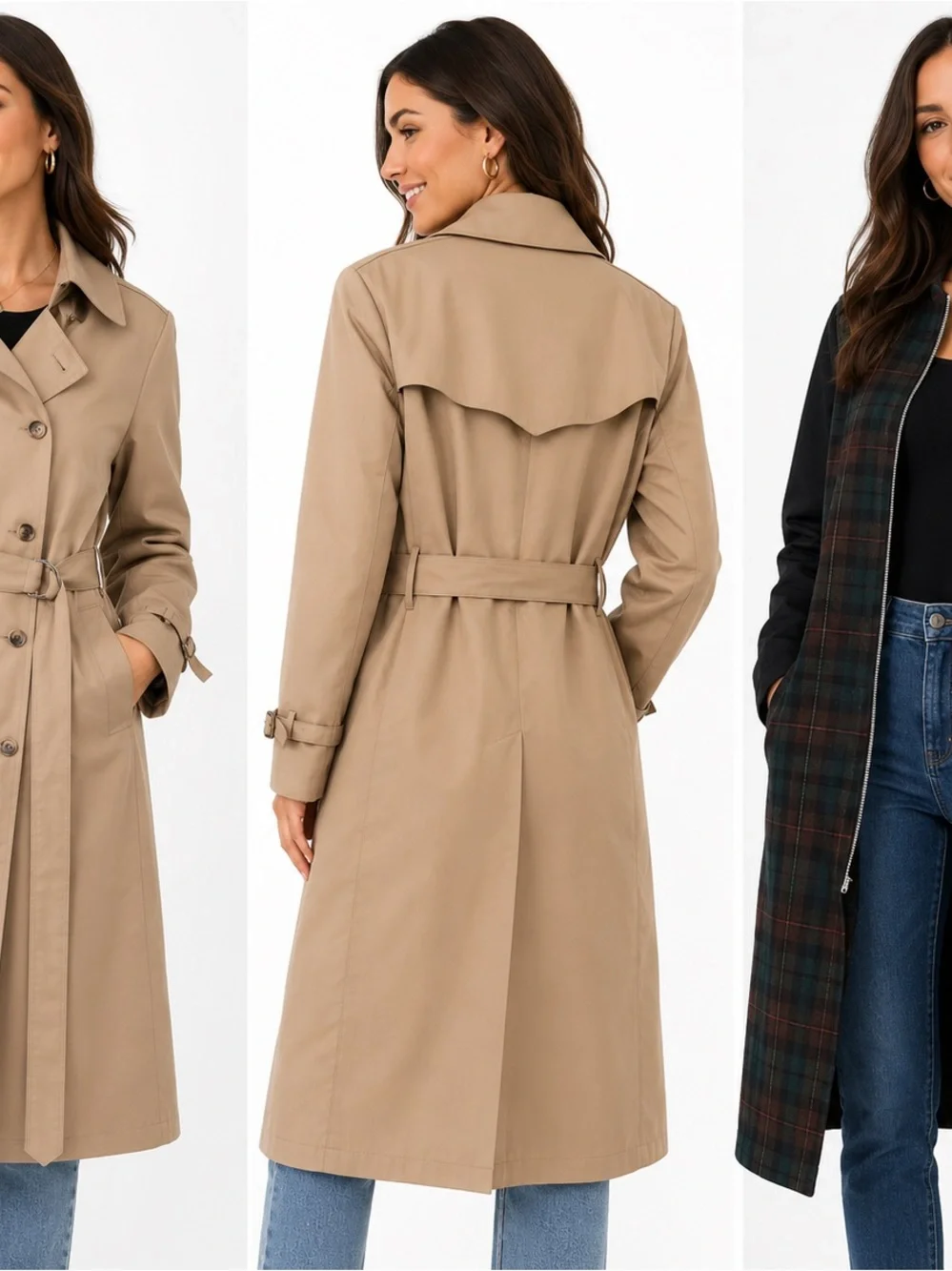 Vintage 1980 London Fog Double-Breasted Cindy Trench Coat Removable Wool Liner